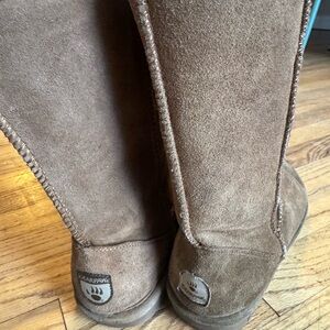 BearPaw Dark Tan Wool/Polyester-Lined Footwear